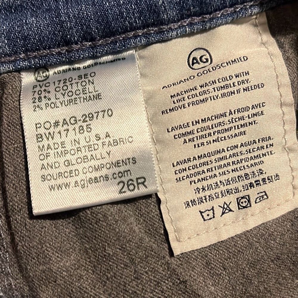 Adriano Goldschmied Women's Blue The Nolan Ankle Distressed Denim Jeans Size 26 - Picture 9 of 10